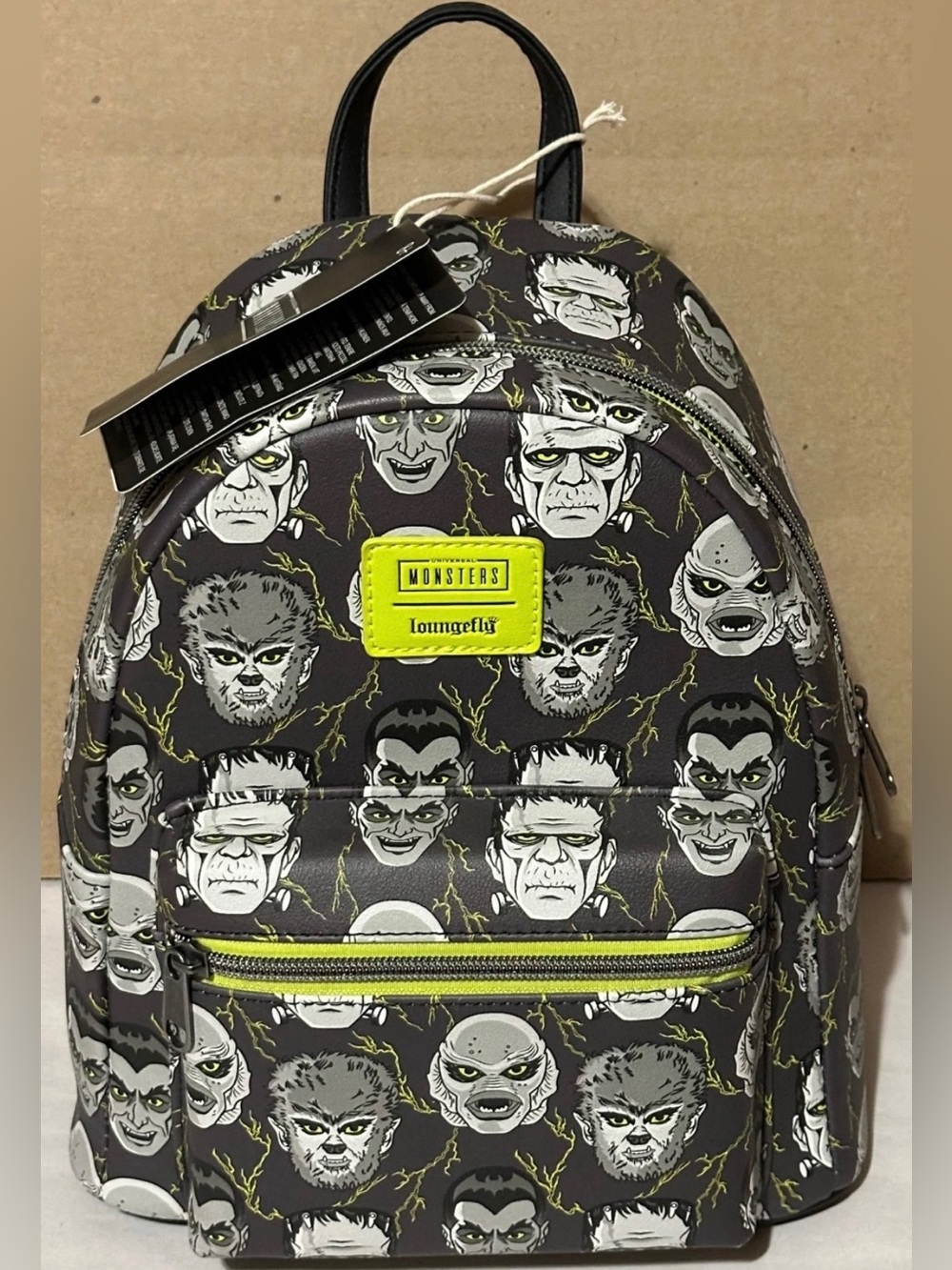 Loungefly Universal Monsters Mini Backpack, Frankenstein, Wolfman, Vampire